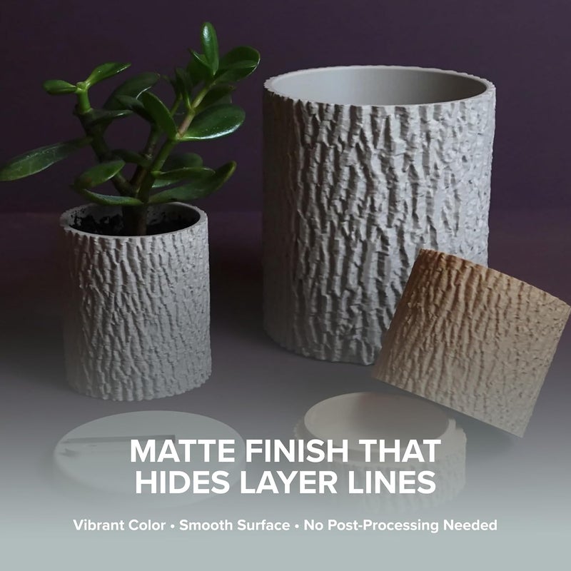 polymaker Panchroma Matte PLA Filament, Muted White 1.75mm 1kg 3D Printing Filament, Formerly Polyterra Matte, Fit Most FDM 3D Printers, 1kg Spool (2.2lbs) - Image 2